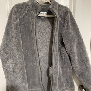 XL, Magellan, grey, fluffy, zip up jacket